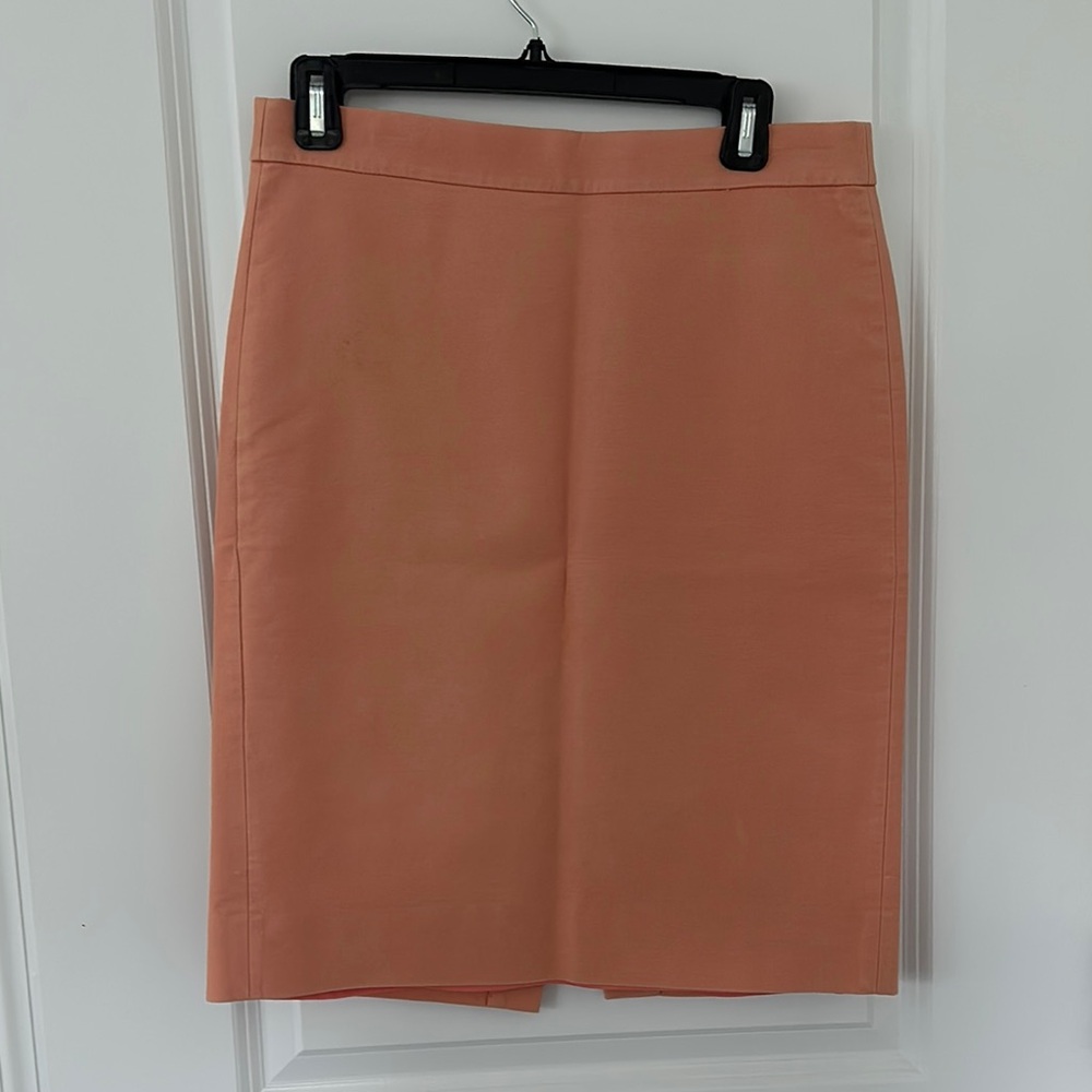 Chic Peach Pencil Skirt